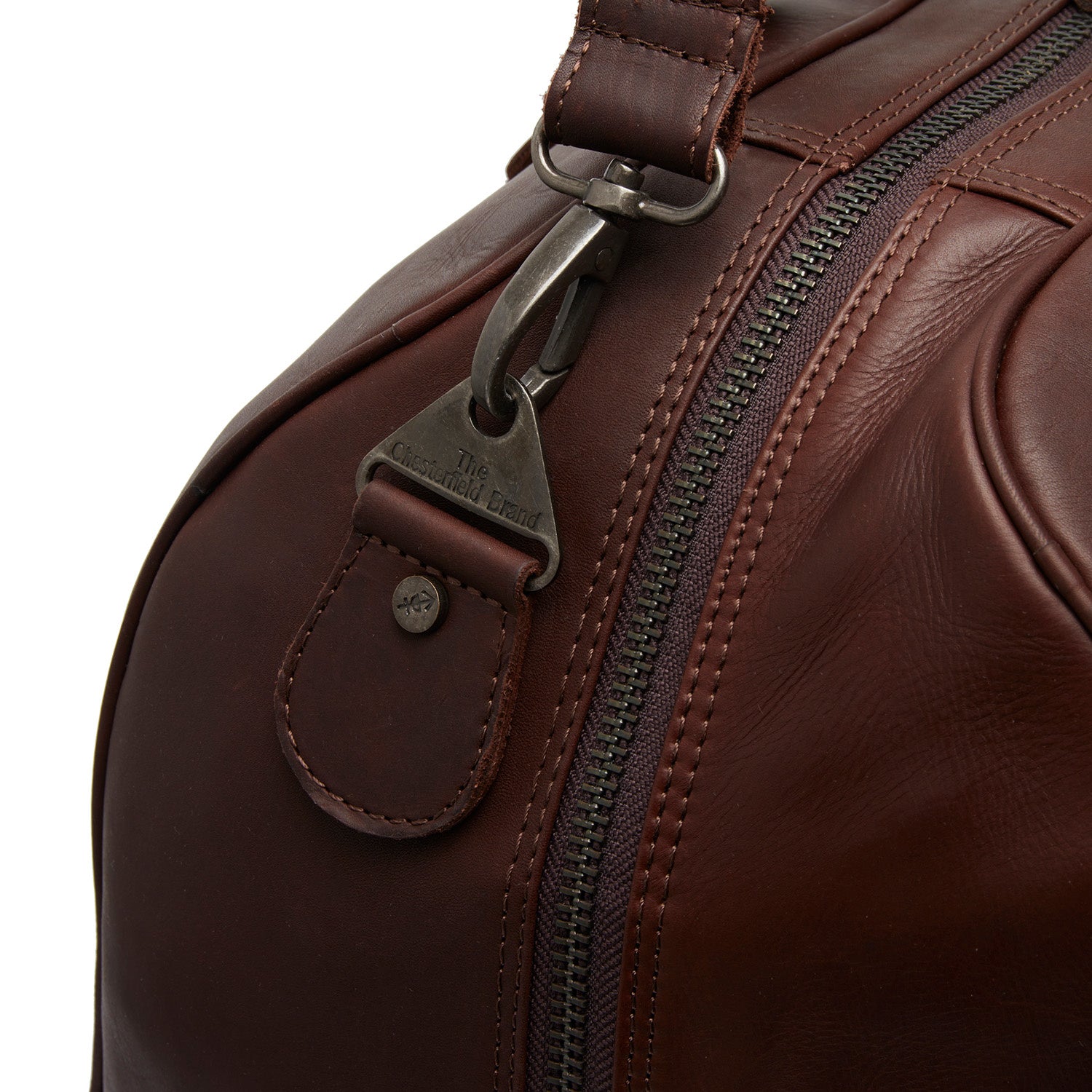 Leather Weekend Bag Brown Liam