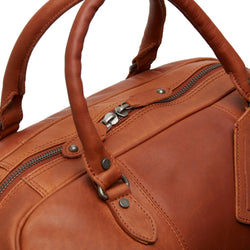 Leather Weekend Bag Cognac Liam