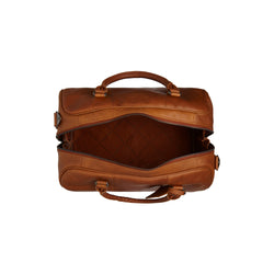 Leather Weekend Bag Cognac Liam