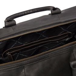 Leather Weekend Bag Black Portsmouth