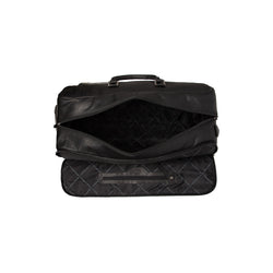 Leather Trolley Travelbag Black Jayven