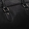 Leather Trolley Travelbag Black Jayven