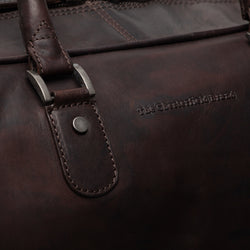 Leather Trolley Travelbag Brown Jayven