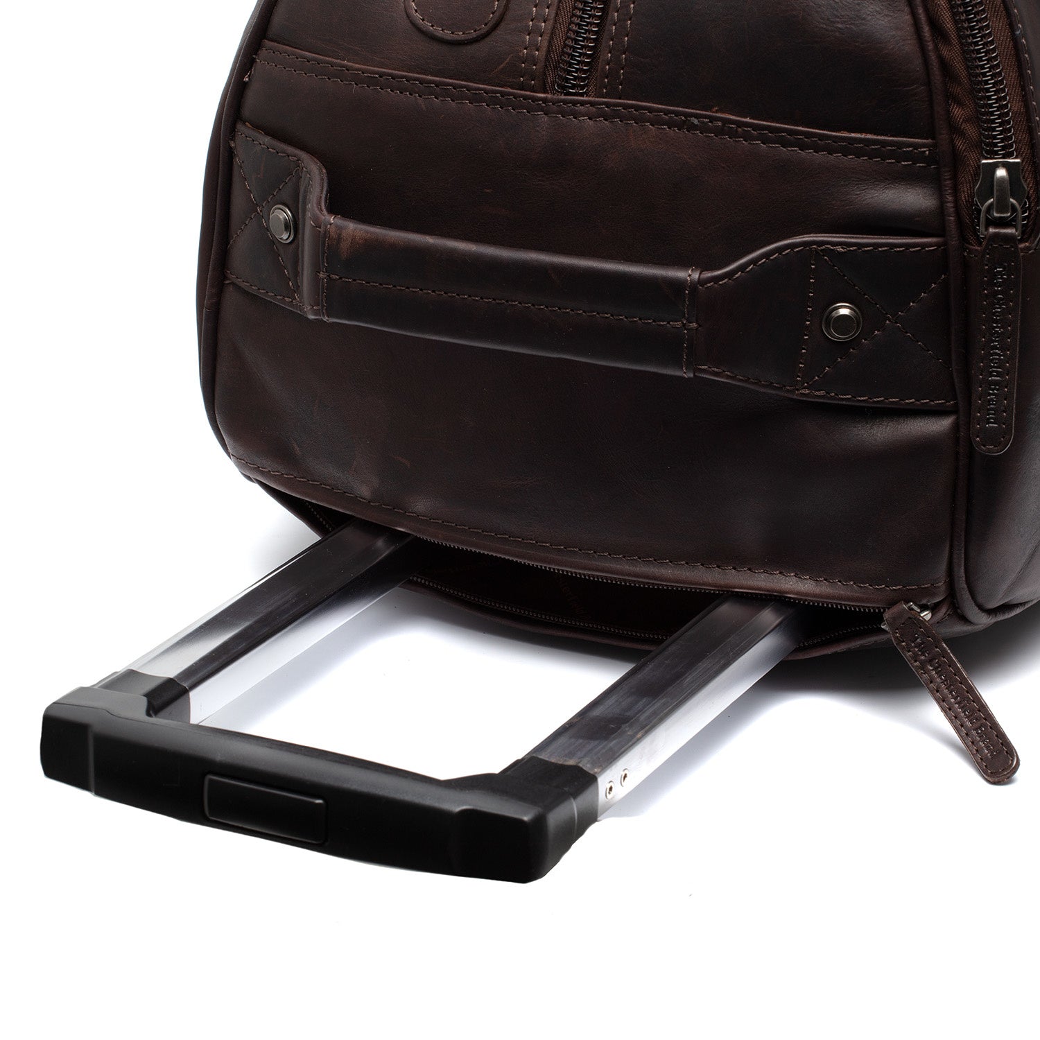 Leather Trolley Travelbag Brown Jayven