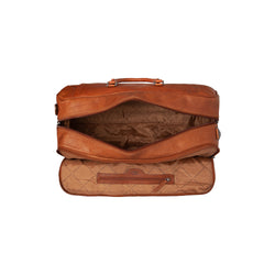 Leather Trolley Travelbag Cognac Jayven