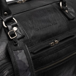 Leather Weekender Black Mainz