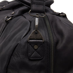 Leather Weekender Black Melbourne