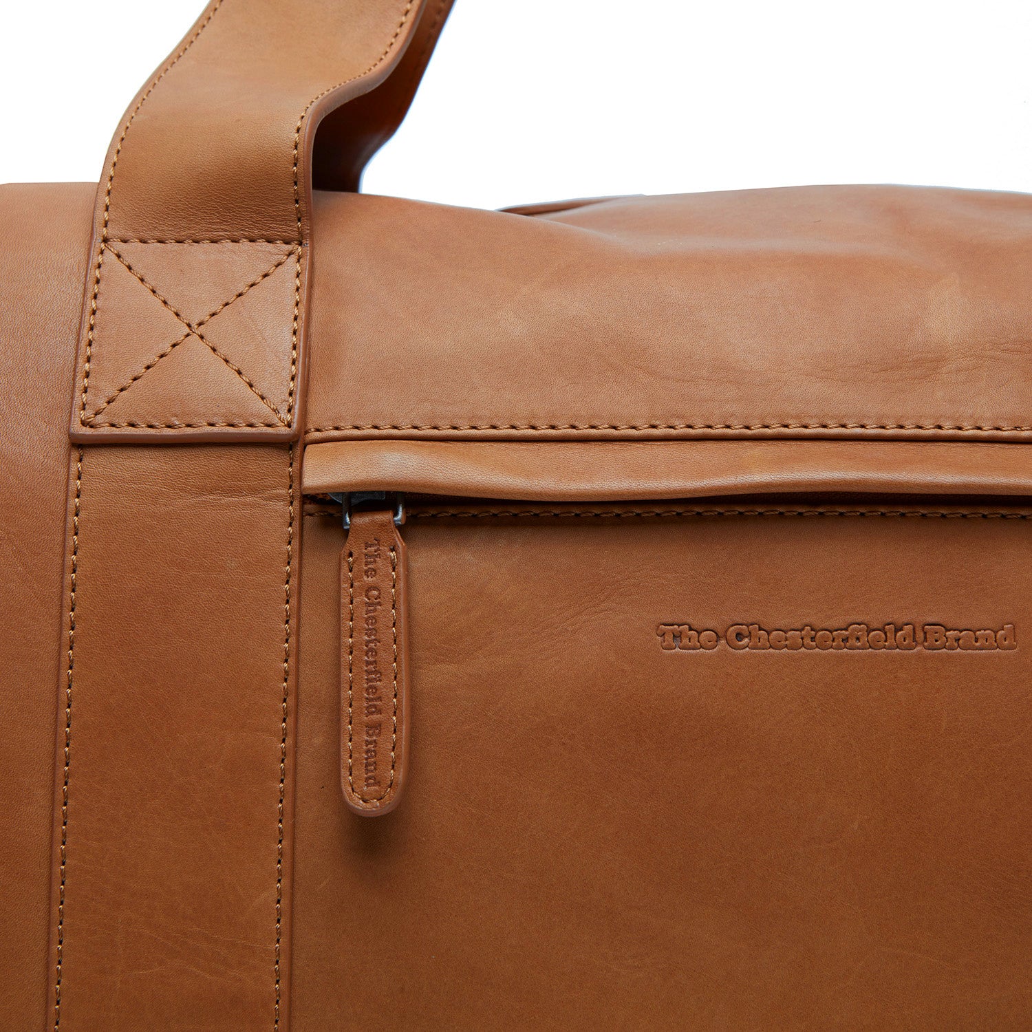 Leather Weekender Cognac Hudson