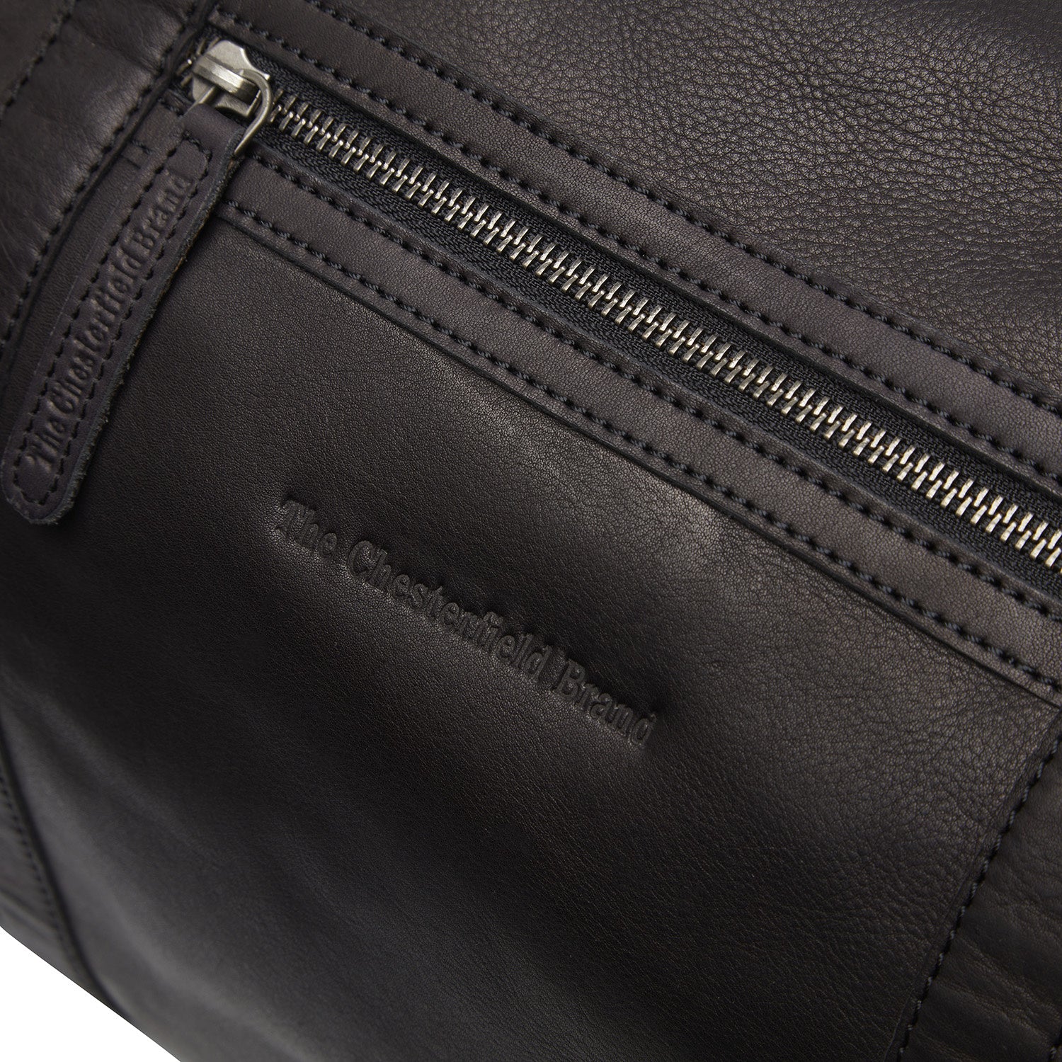 Leather Weekend Bag Black Lorenzo