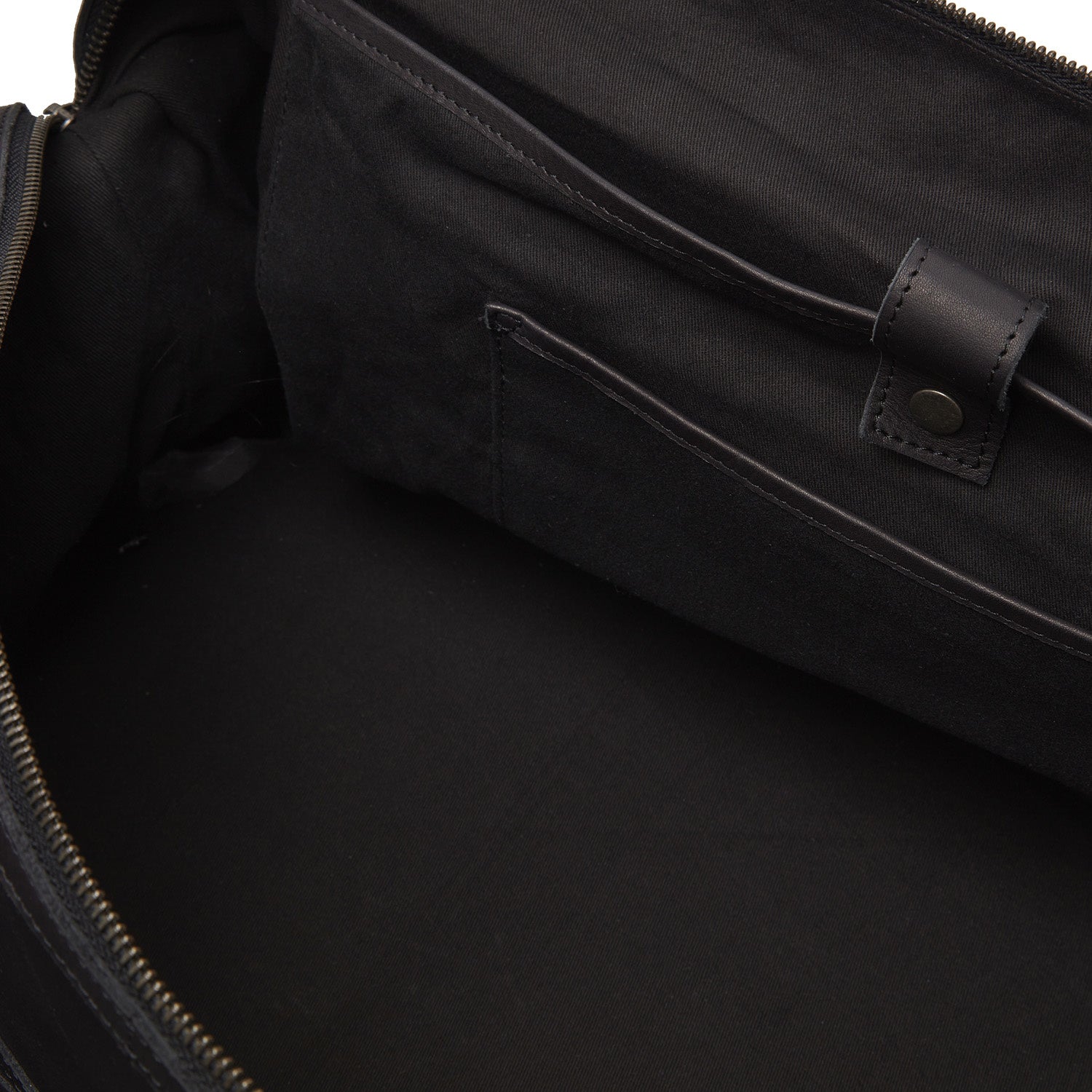 Leather Weekend Bag Black Lorenzo