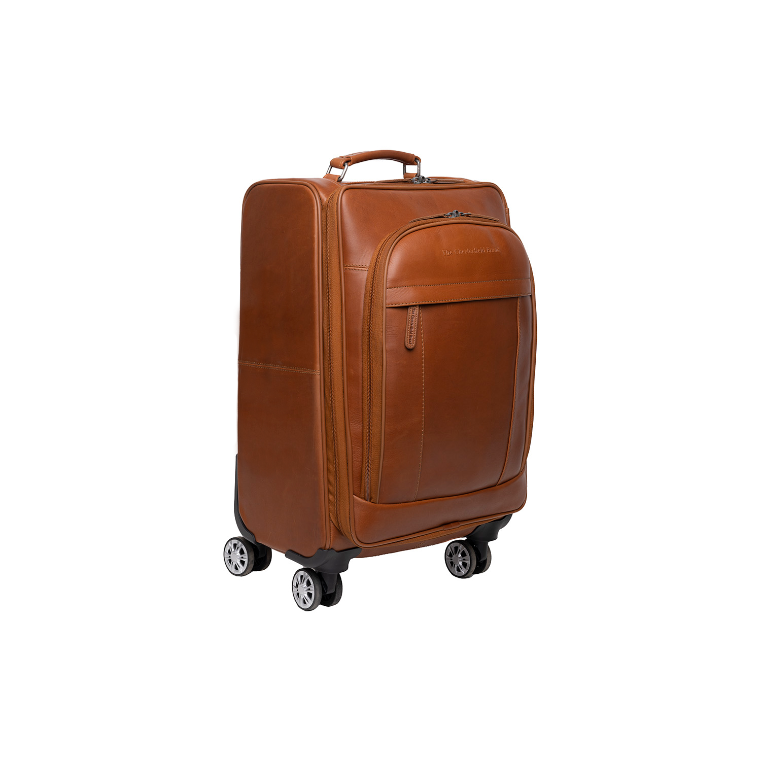 Valise Trolley en Cuir Cognac Key Largo