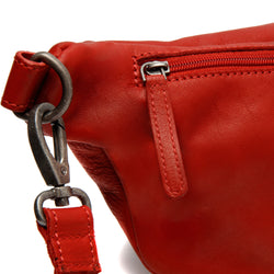 Leather Waist Pack Red Kruger