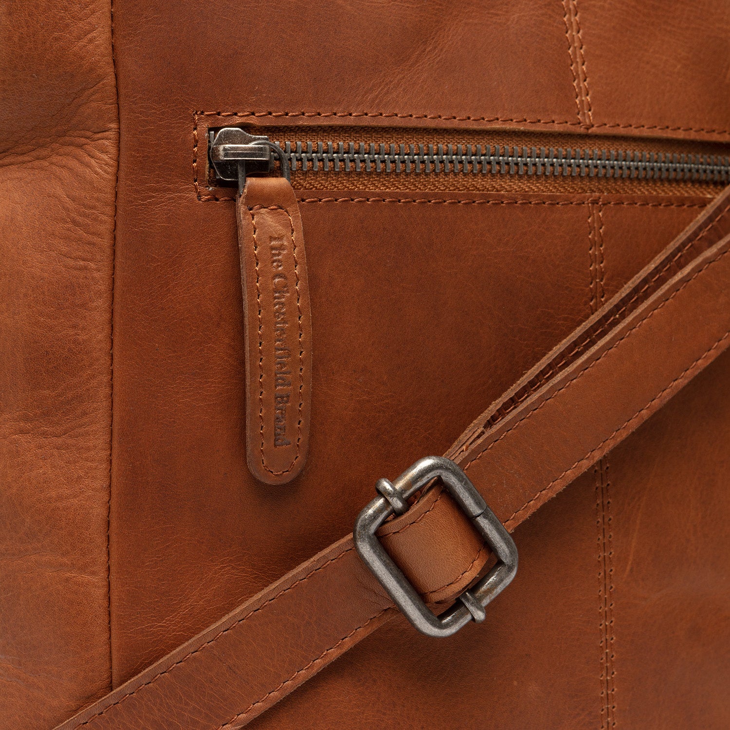 Leather Shopper Cognac Nevada