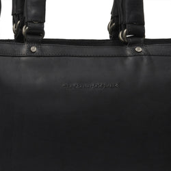 Leather Shopper Black Lima