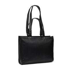 Leather Shopper Black Lima