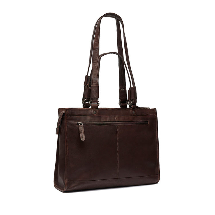 Leather Shopper Brown Lima