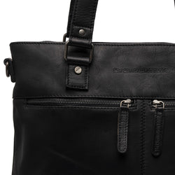 Leather Shopper Black Rome