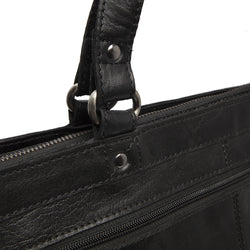 Leather Shopper Black Stockholm