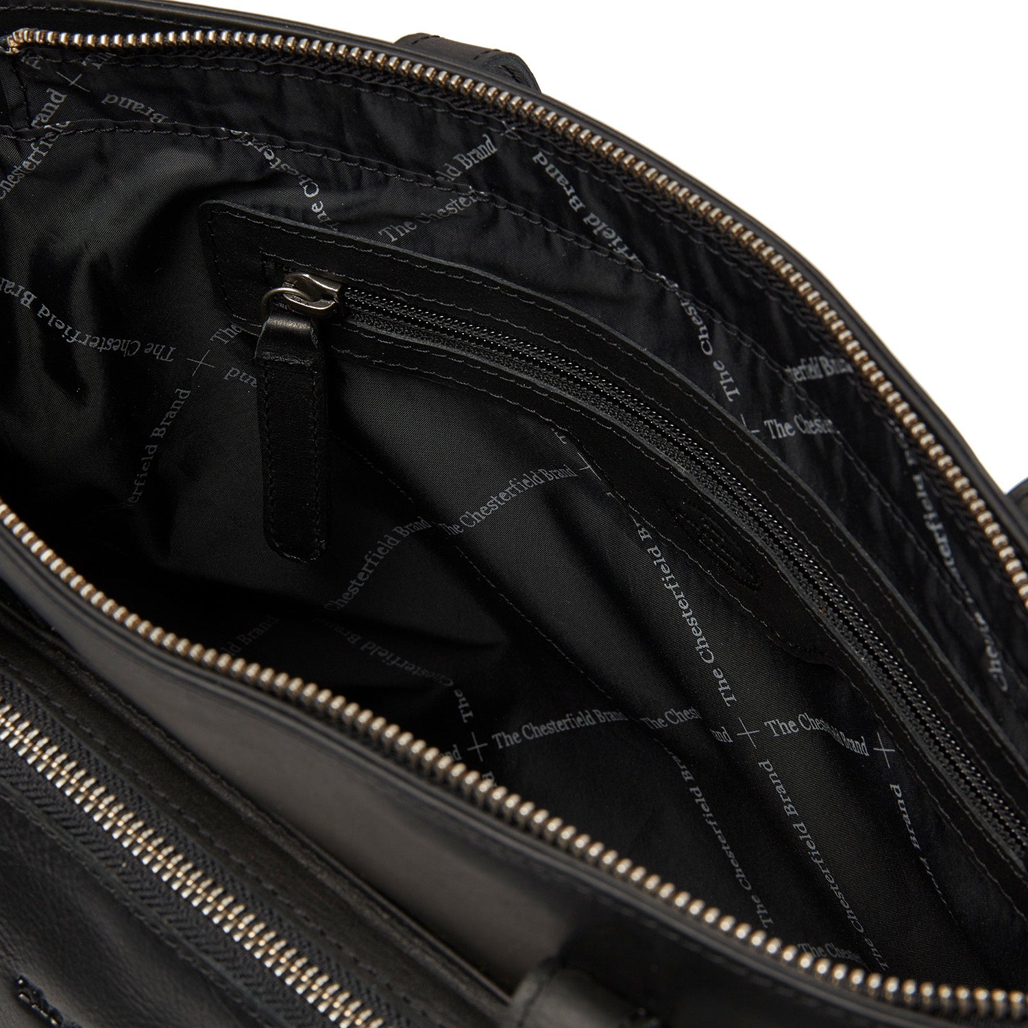 Leather Shoulder Bag Black Alicante