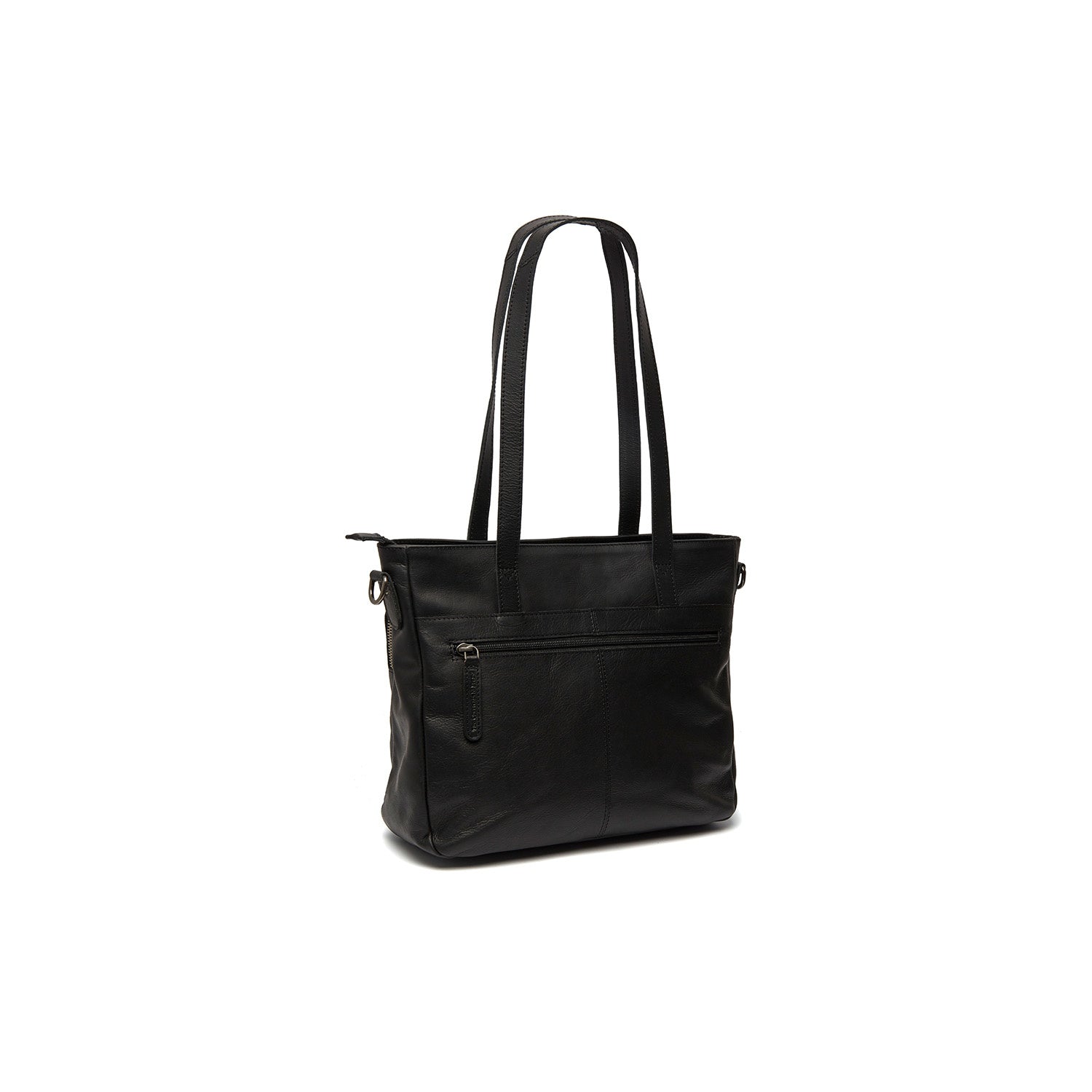 Leather Shoulder Bag Black Alicante