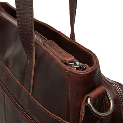 Leather Shoulder Bag Brown Alicante