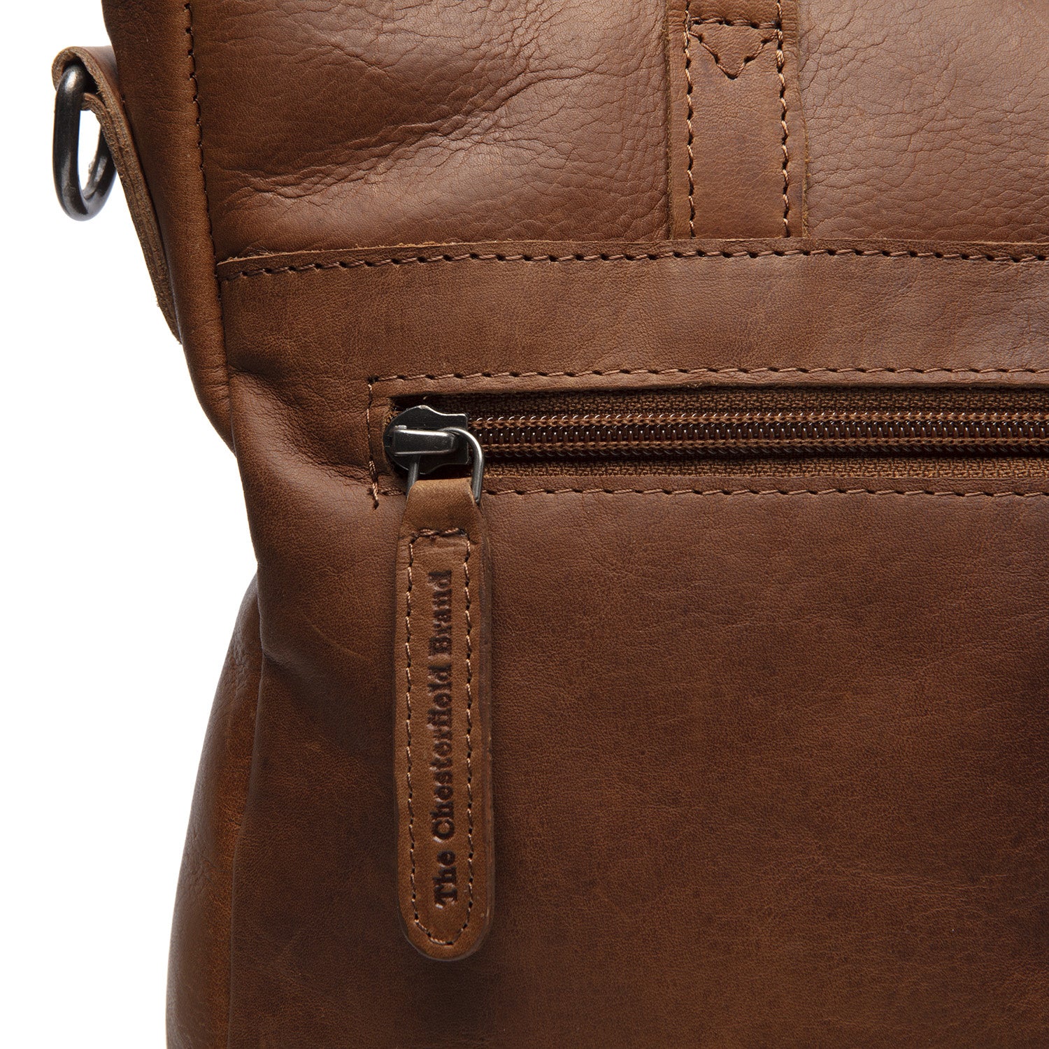 Leather Shoulder Bag Cognac Alicante