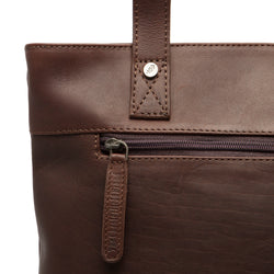 Leather Shopper Brown Florida