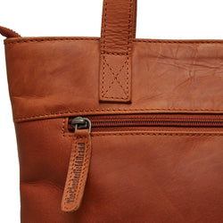 Leather Shopper Cognac Florida