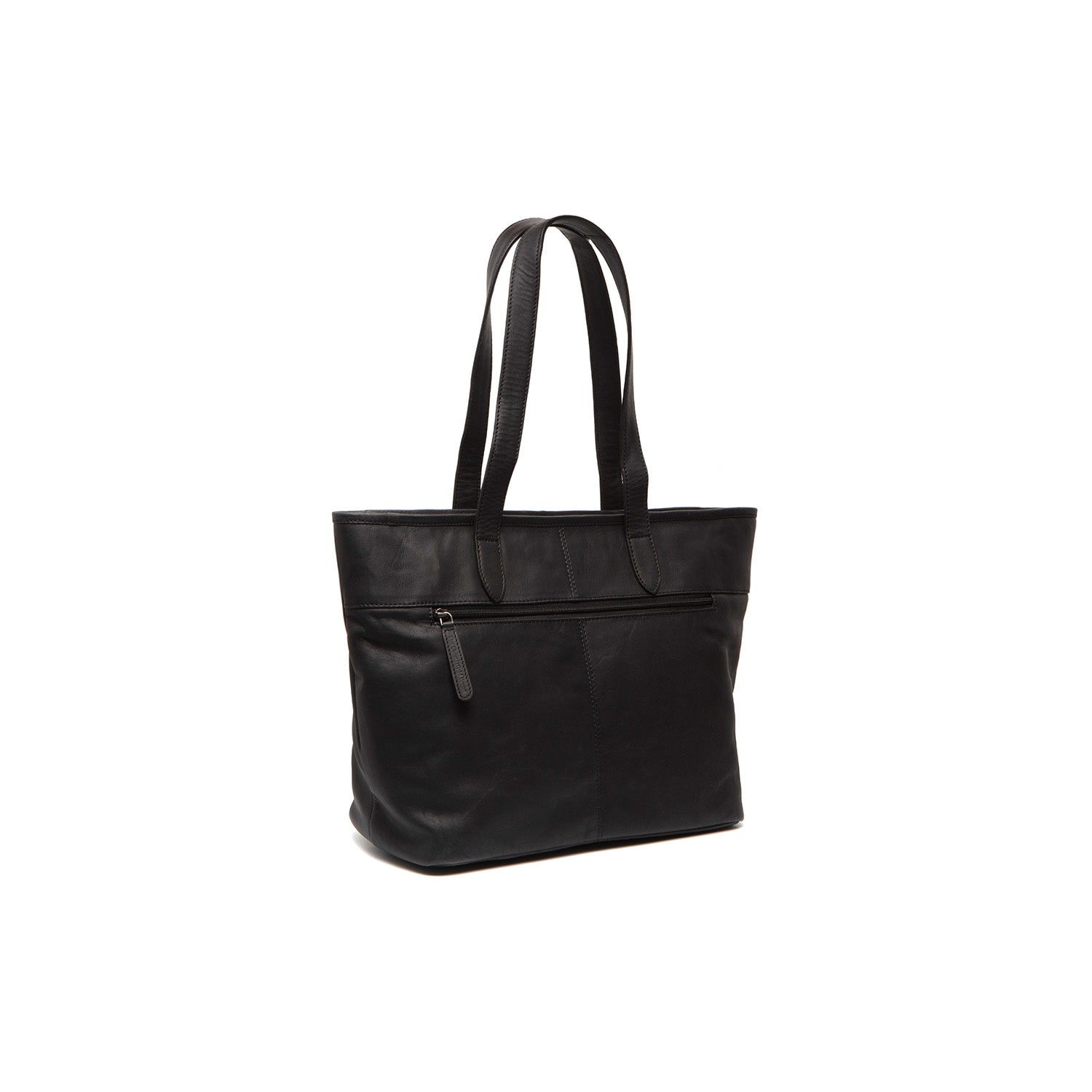 Leather Shopper Black Monza