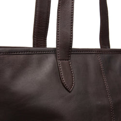 Leather Shopper Brown Monza