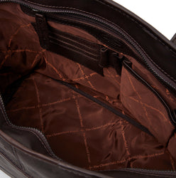 Leather Shopper Brown Monza