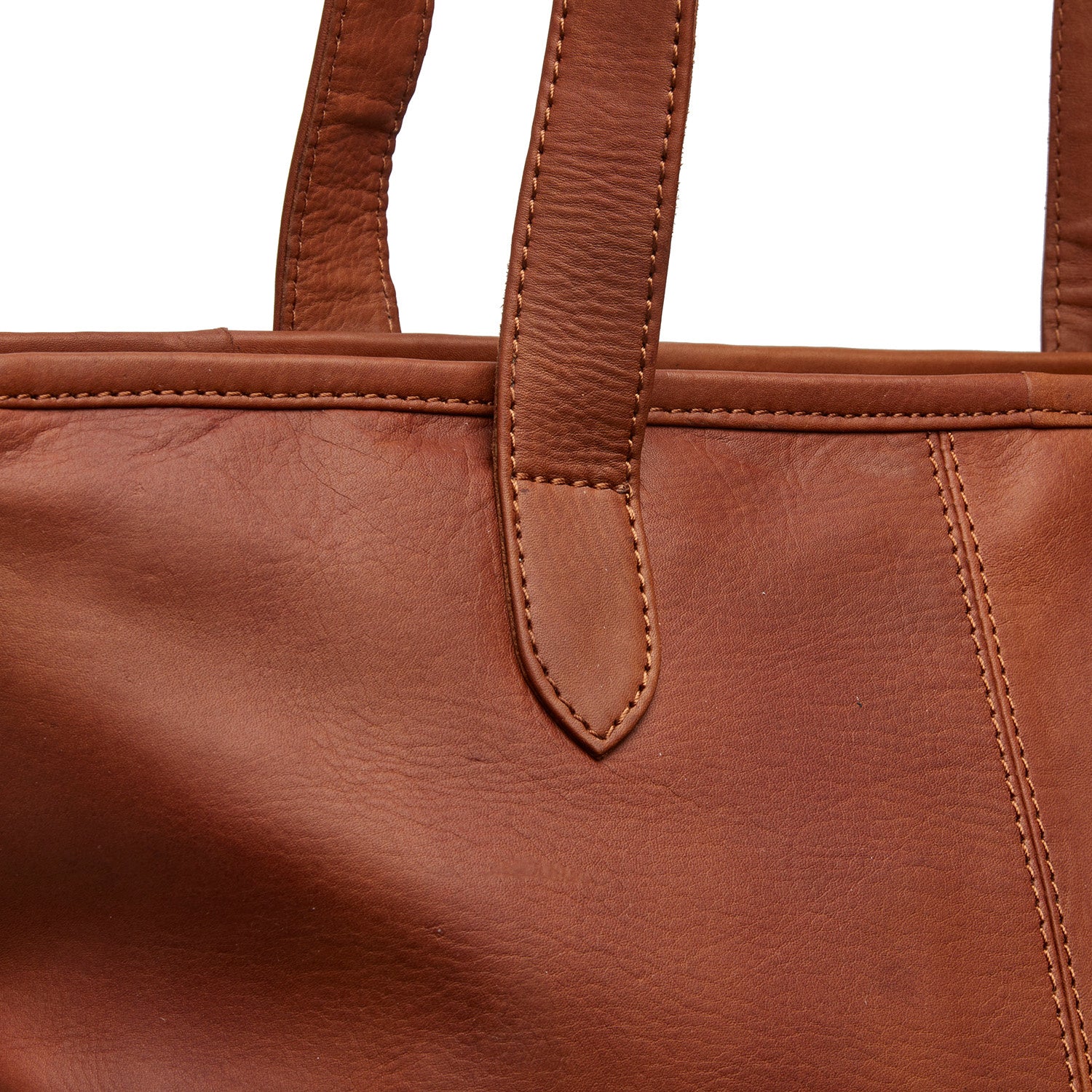 Leather Shopper Cognac Monza