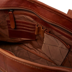 Leather Shopper Cognac Monza