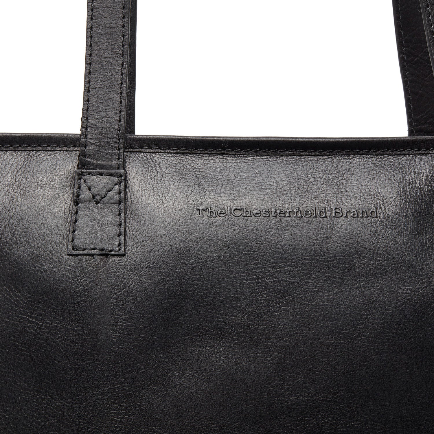 Leather Shopper Black Pisa