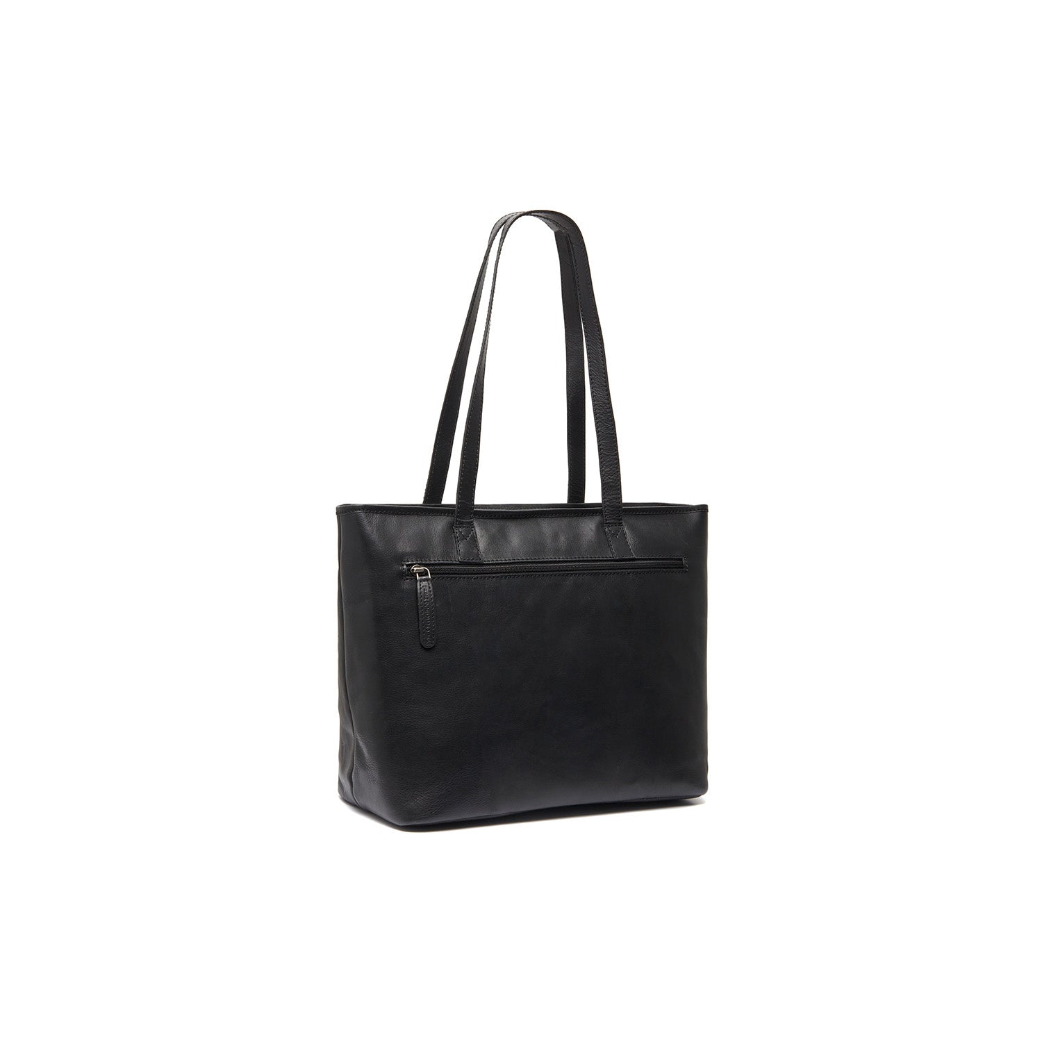 Leather Shopper Black Pisa