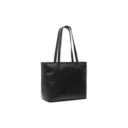 Leather Shopper Black Pisa