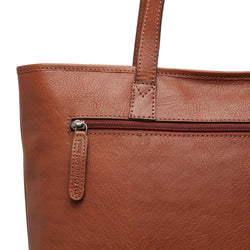 Leather Shopper Cognac Pisa