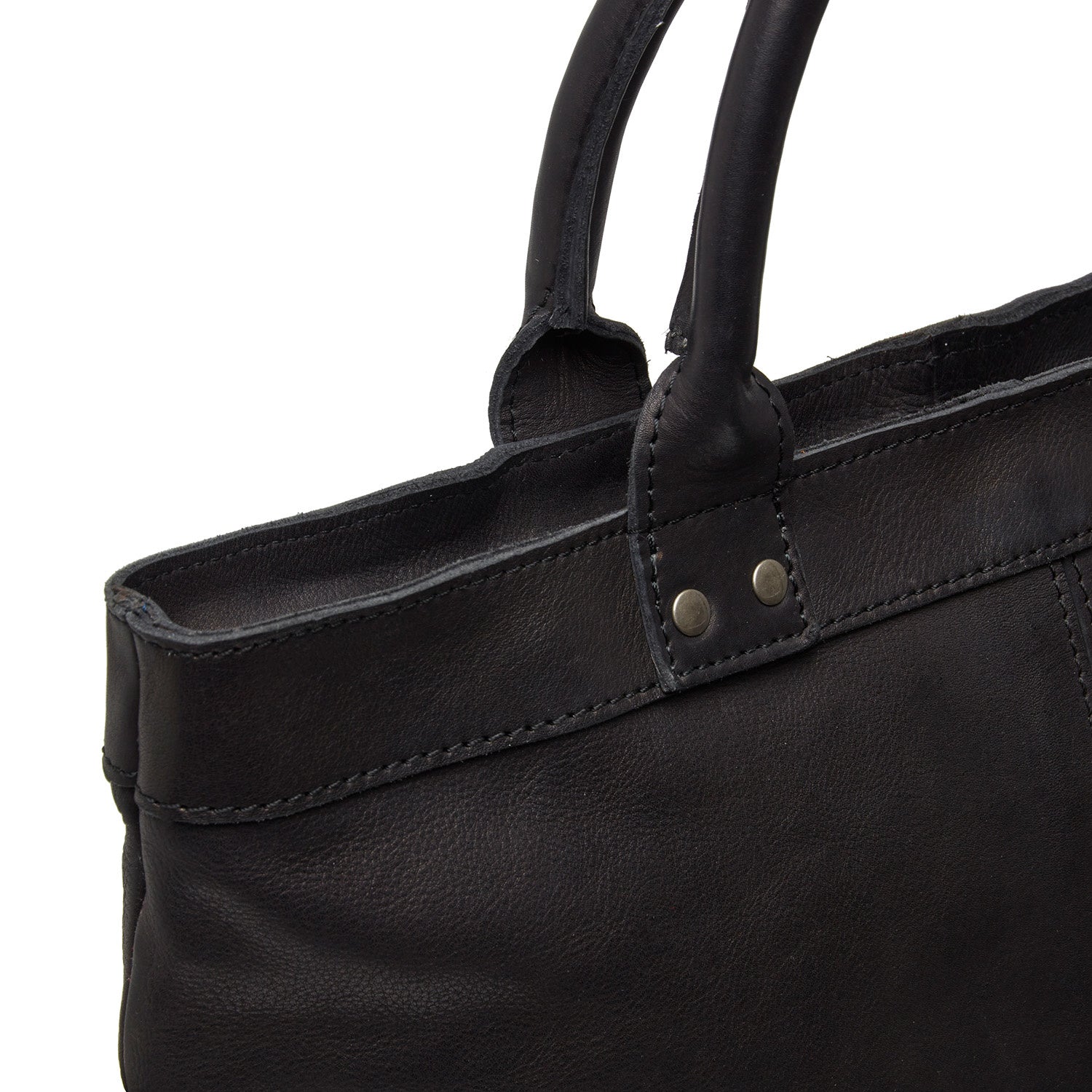 Leather Shopper Black Ontario