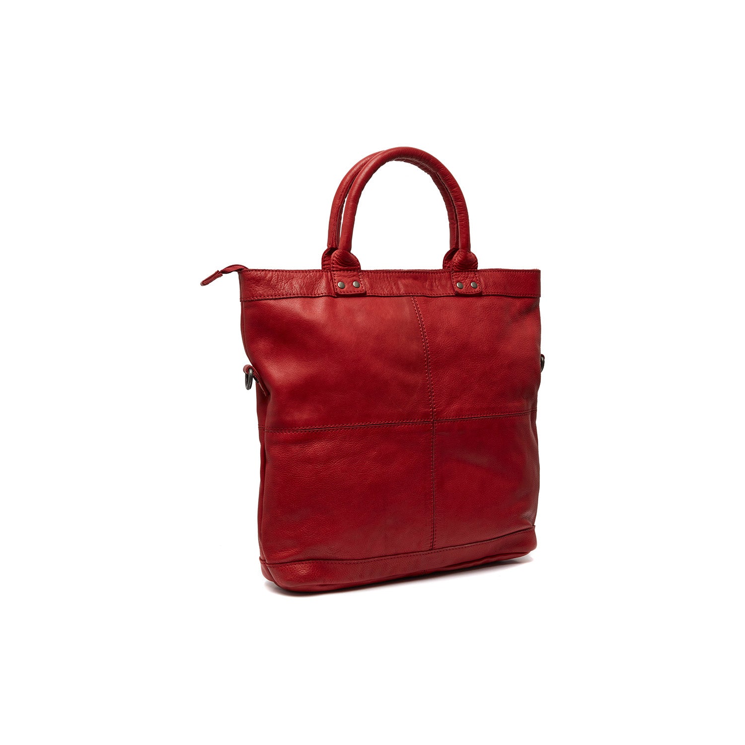 Leather Shopper Red Ontario