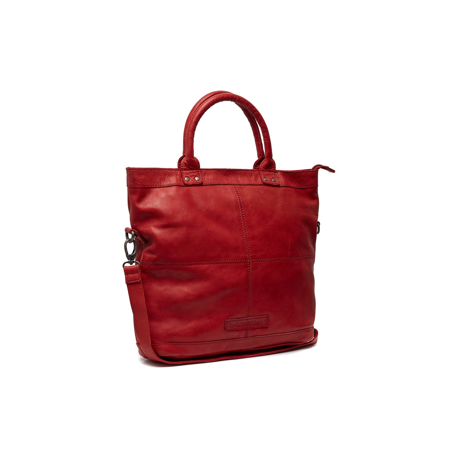 Leather Shopper Red Ontario