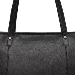 Leather Shopper Black Salo