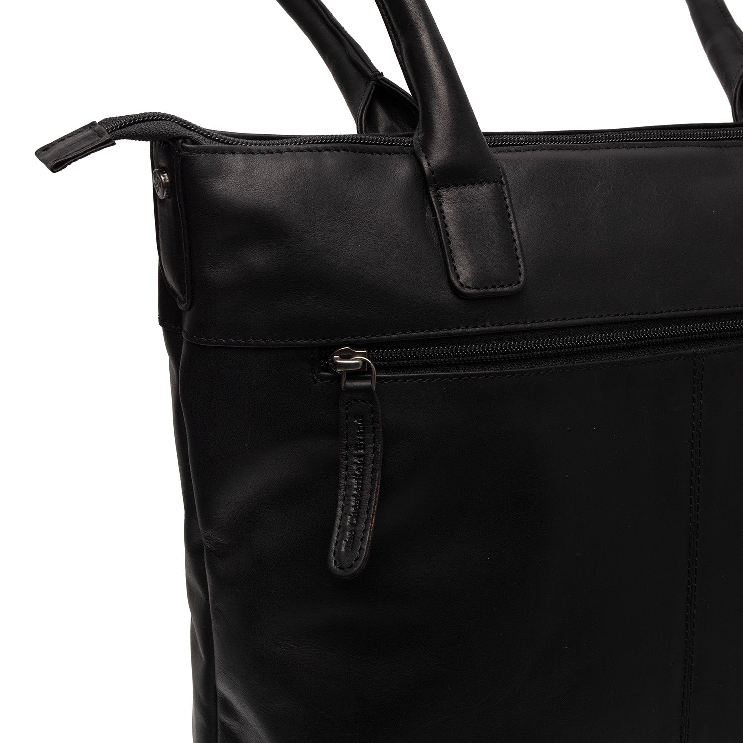 Leather Shopper Black Altona