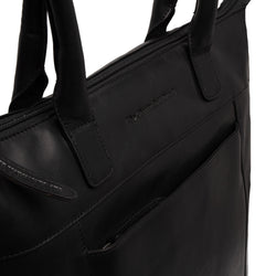 Leather Shopper Black Altona