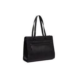 Leather Shopper Black Fidenza