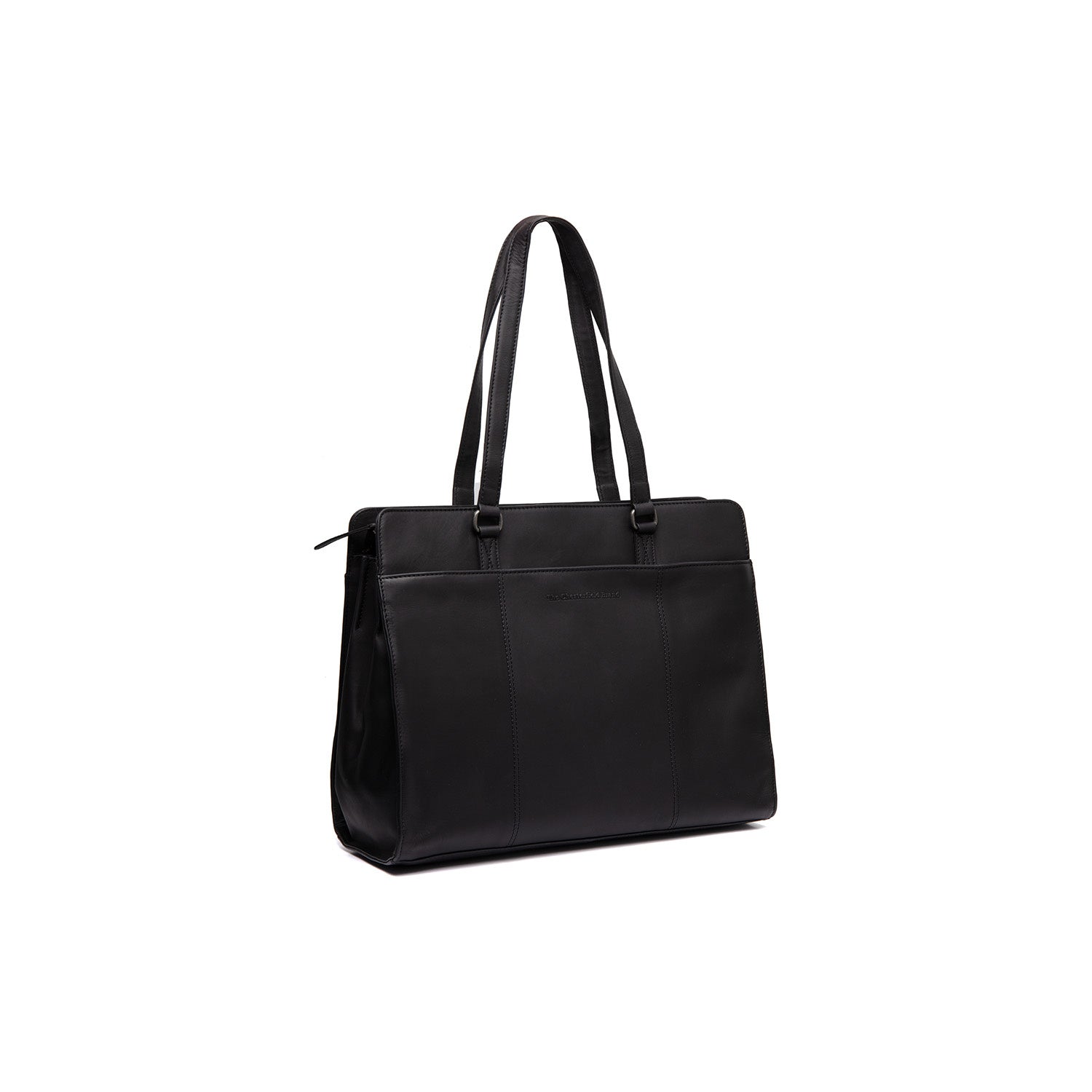 Leather Shopper Black Fidenza