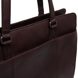 Leather Shopper Brown Fidenza