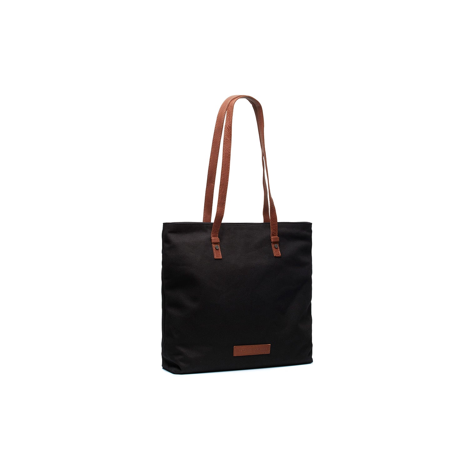 Black canvas shopper bag online