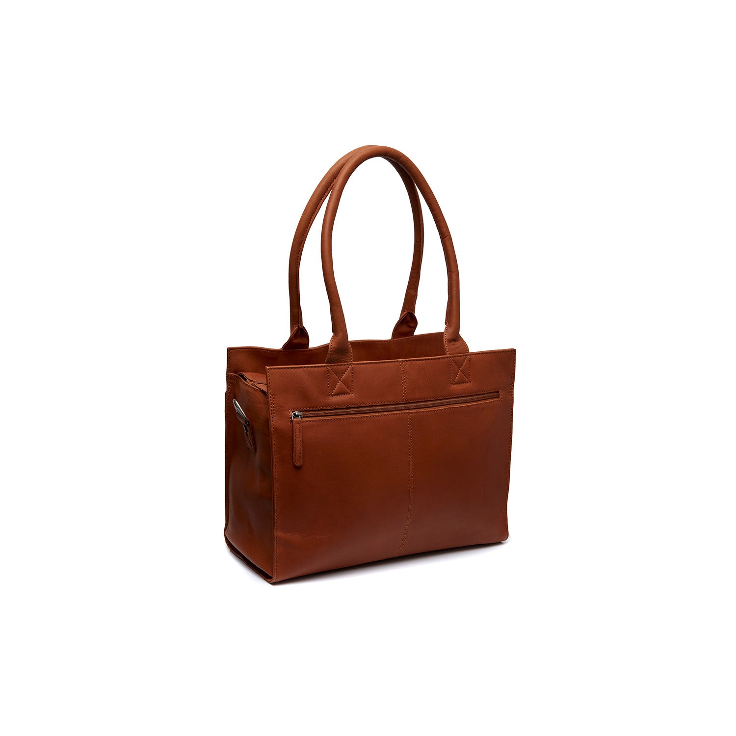 Leather Shopper/Diaper bag Cognac Elody