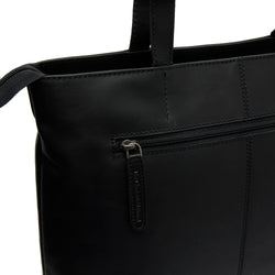 Leather Shopper Black Emilia