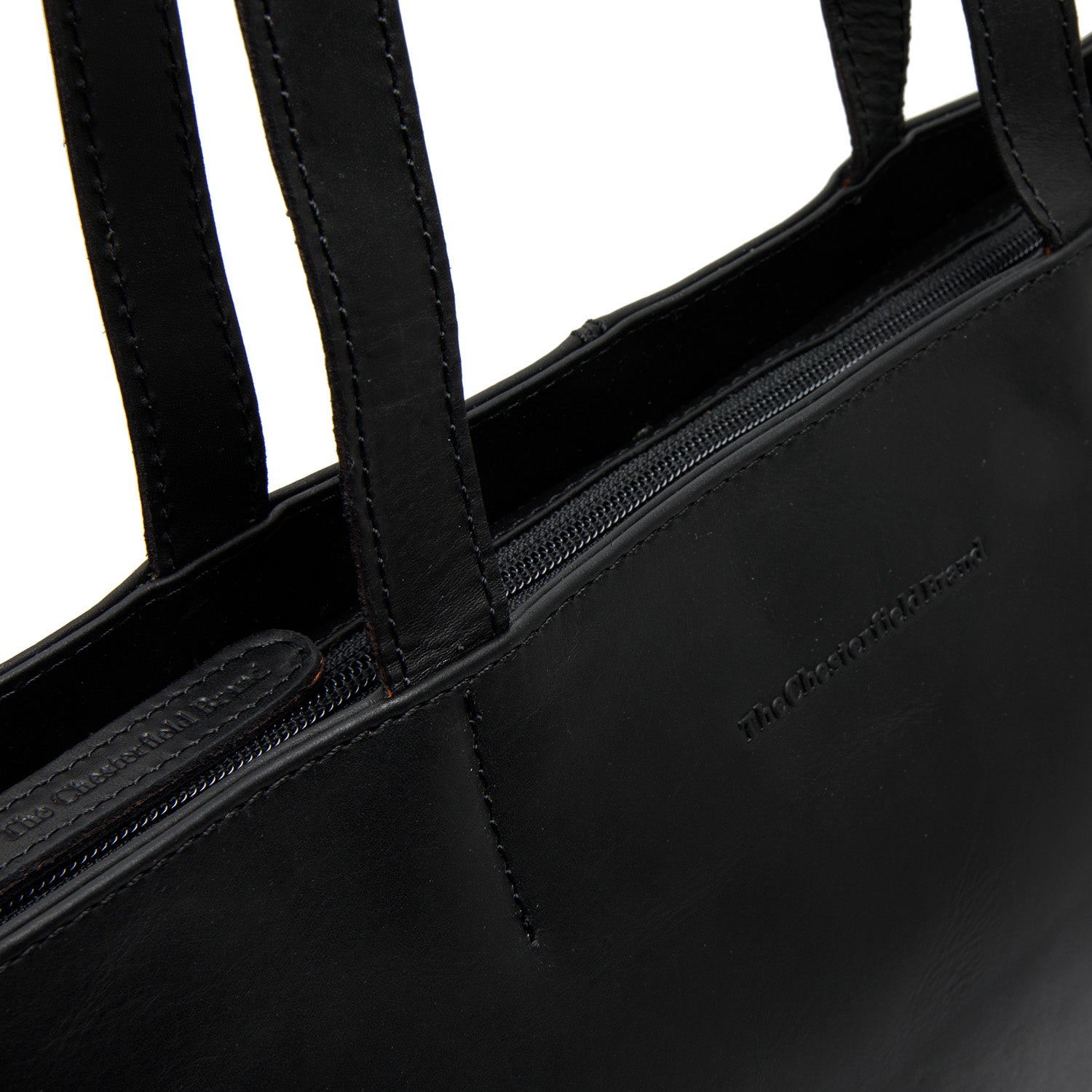 Leather Shopper Black Emilia